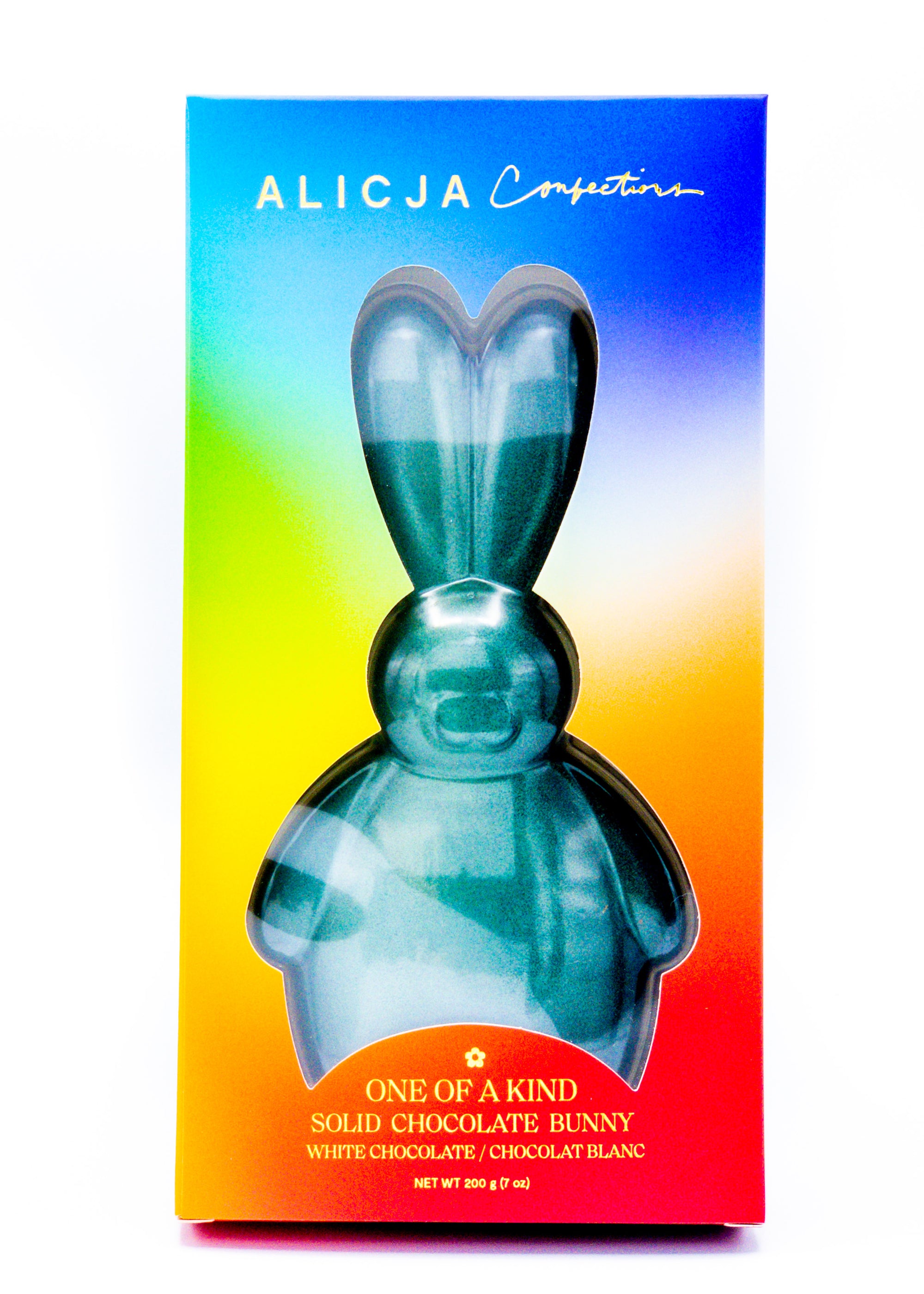 One of A Kind Solid Chocolate Bunny • White Chocolate