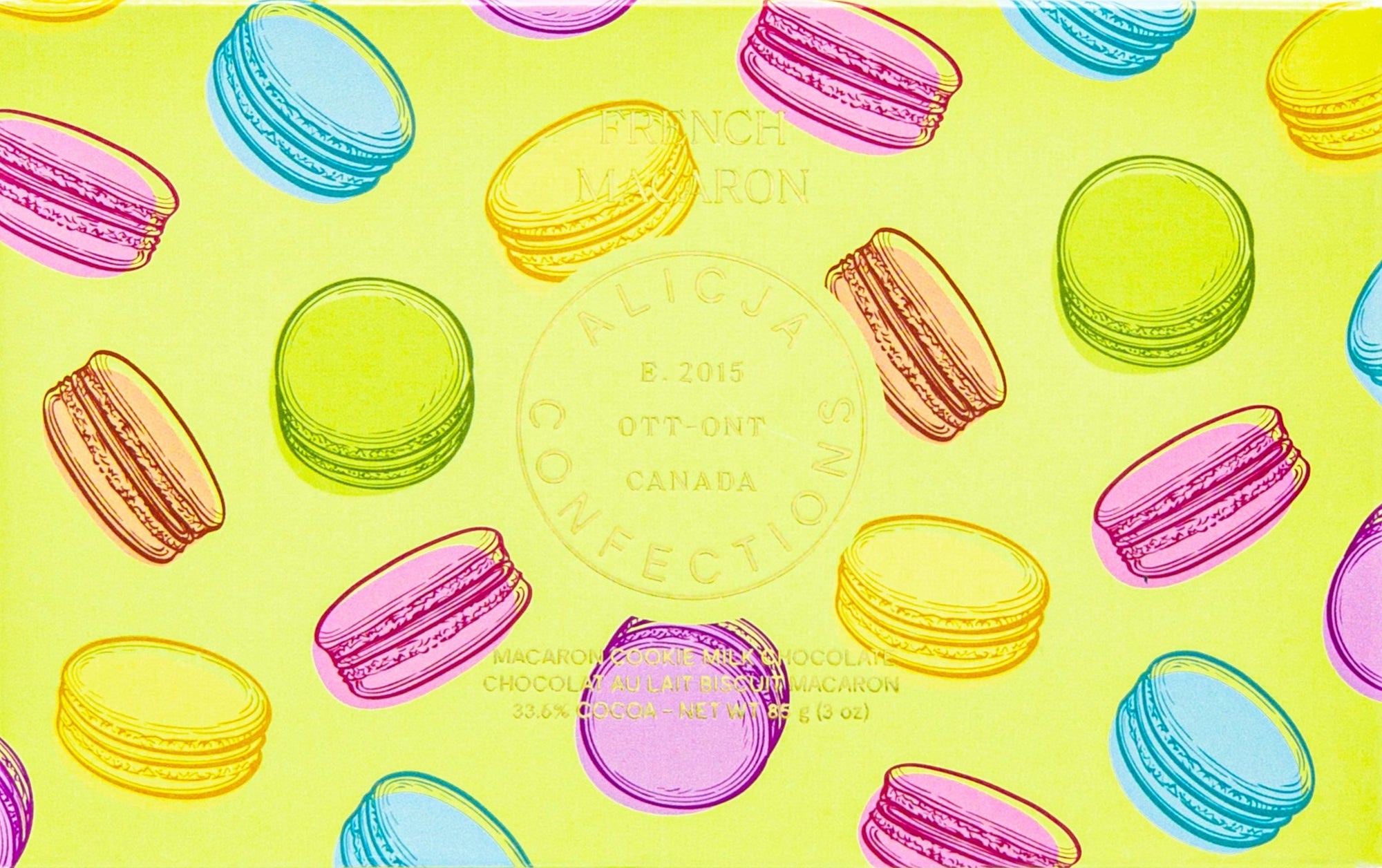 French Macaron • Macaron Cookie 33.6% Milk Chocolate